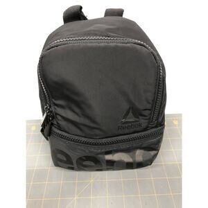 Reebok Black Nylon Mini Backpack Lunch Bag Purse